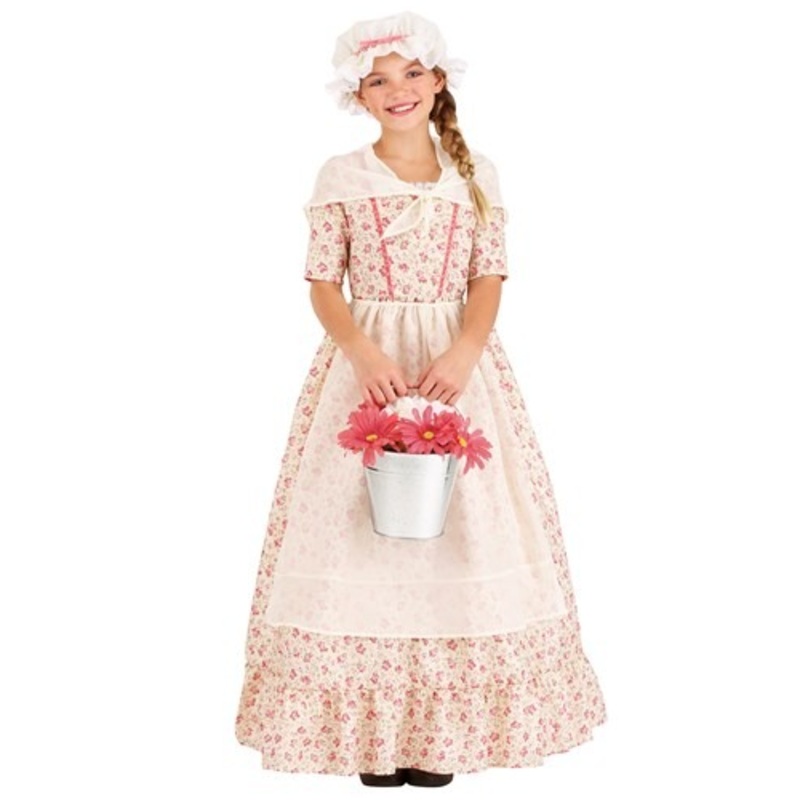 Colonial Girl Costume for Kids Medium