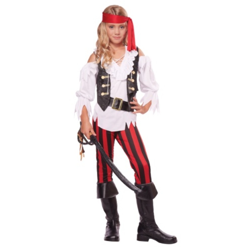 Girl's Posh Pirate Costume Large (10-12)