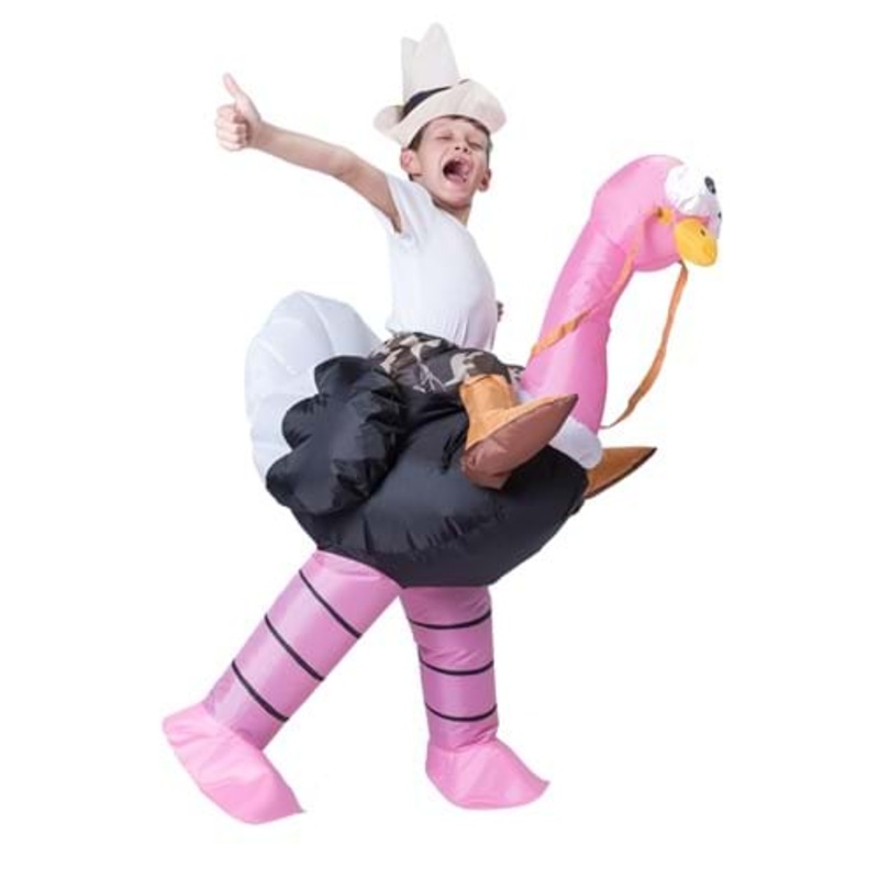 Kid's Inflatable Ostrich Ride-On Costume Medium