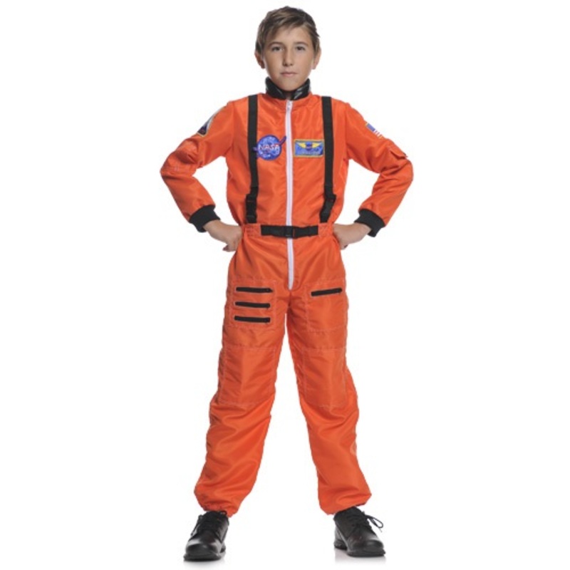 Kid's Orange Astronaut Costume Small (4-6)