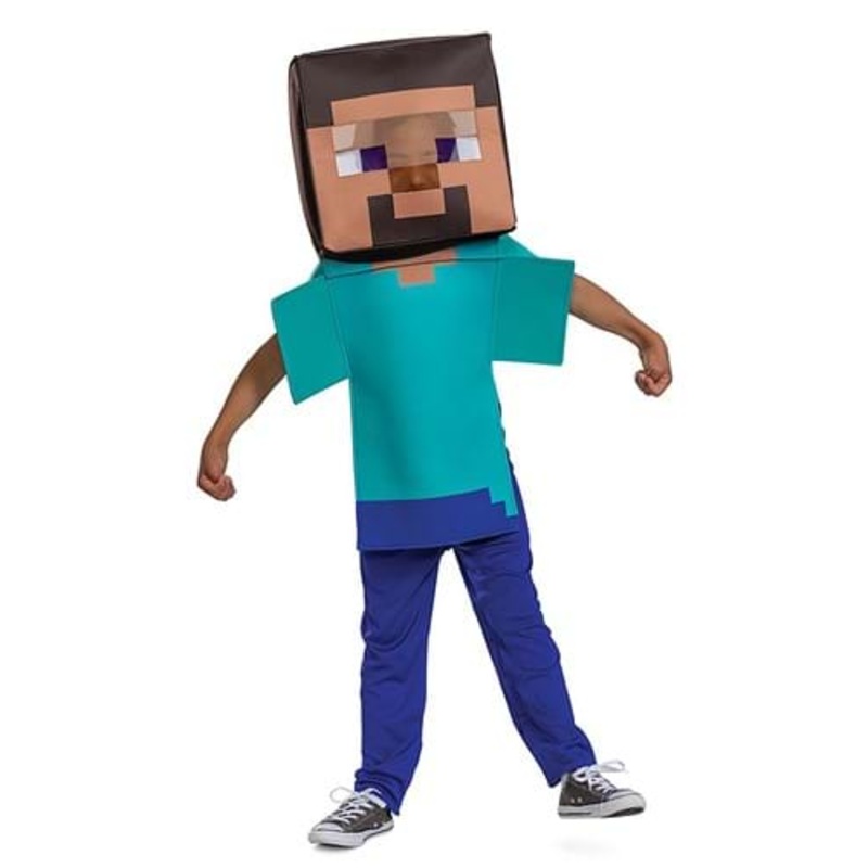 Minecraft Child Adaptive Steve Costume Size 10/12