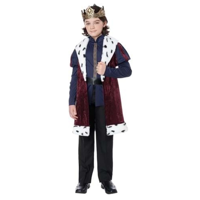 Noble Kindhearted King Costume for Boys Small