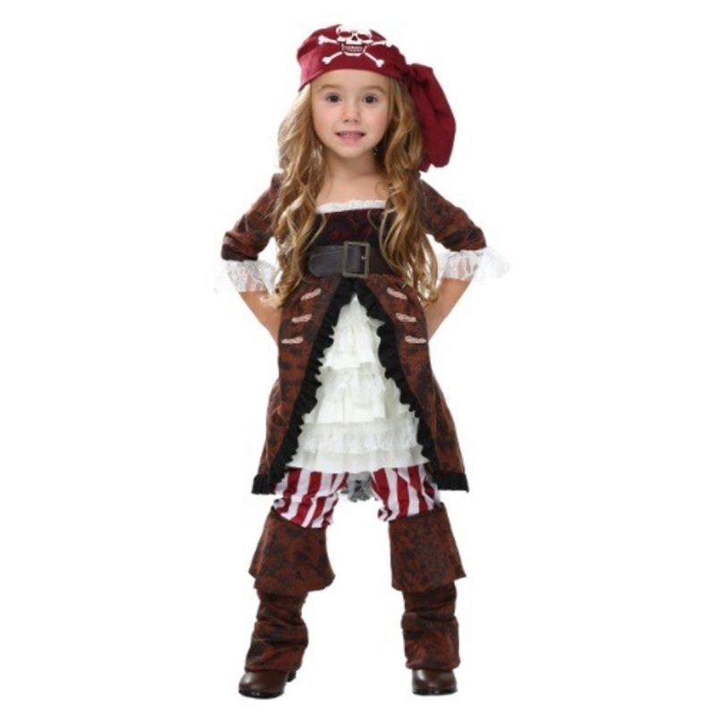 Brown Coat Pirate Toddler Costume 4T