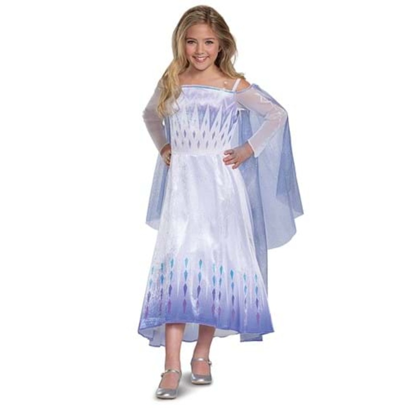 Deluxe Frozen Snow Queen Elsa Kids Costume Size 7/8