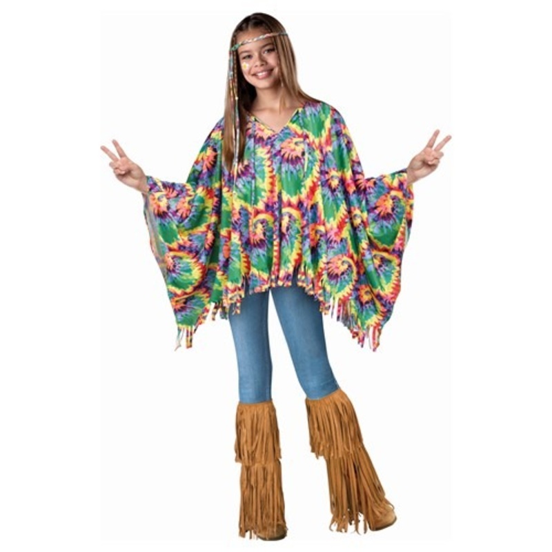Girl's Hippie Poncho Costume Standard