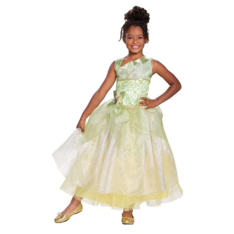 Girl's The Princess & The Frog Deluxe Tiana Costume 3T/4T