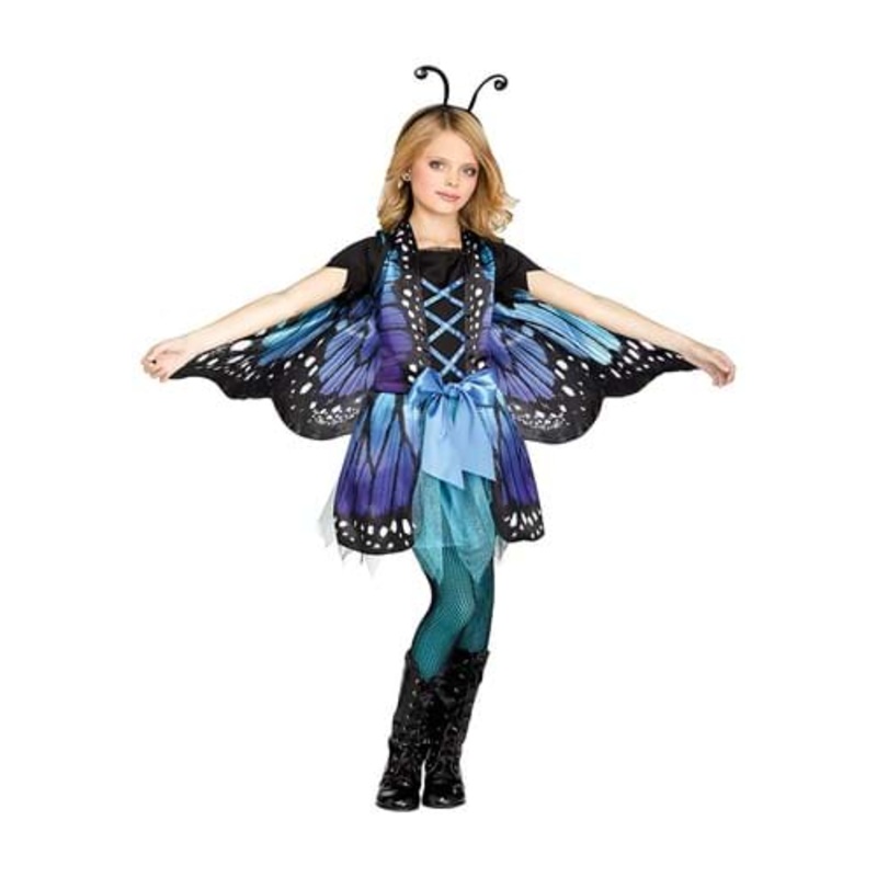 Girls Shy Butterfly Costume Large