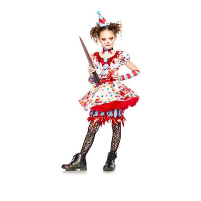 Scary Clown Costume for Girls Small
