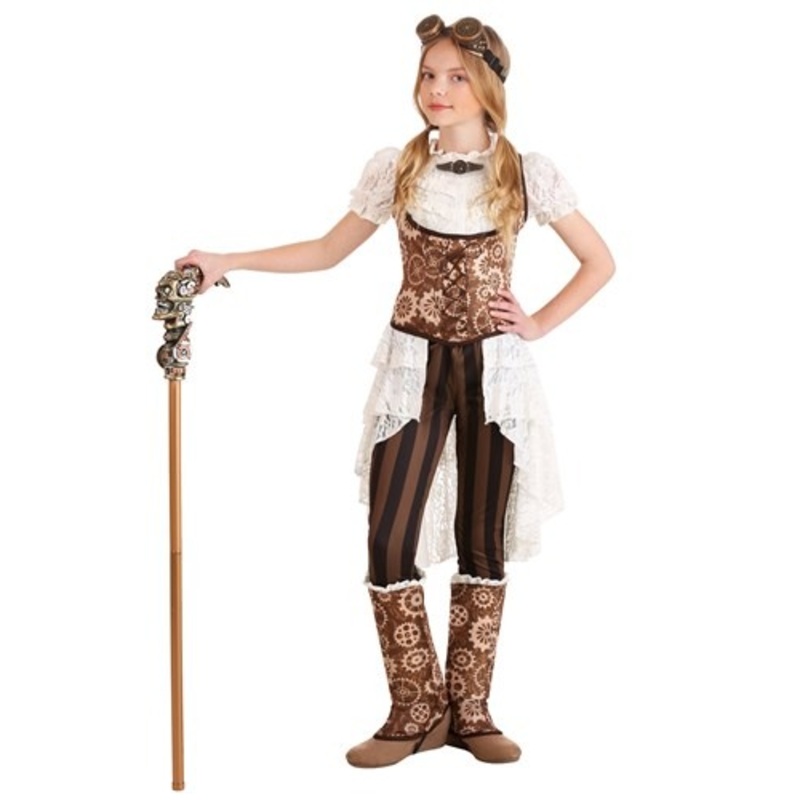 Victorian Steampunk Lady Costume for Girls Small