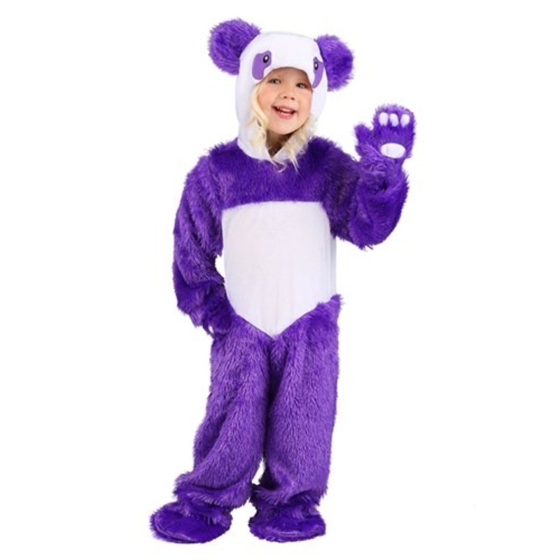 Furry Purple Panda Toddler Costume 2T