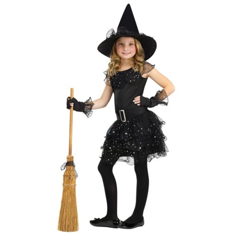 Girls Glitter Witch Costume Small (4-6)