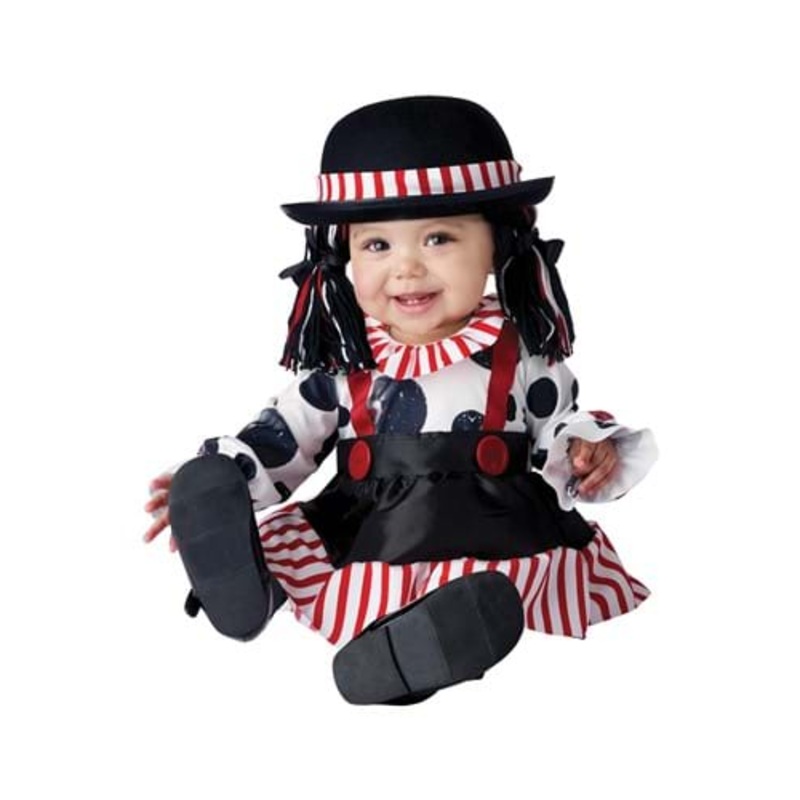 Girls Infant Lil Kooky Clown Costume 6/12 Months