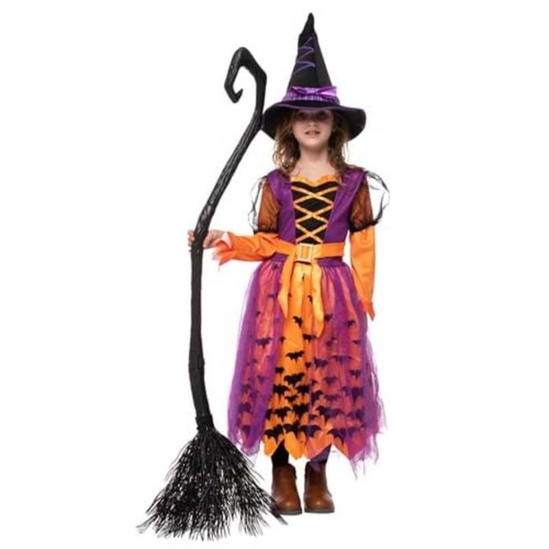Light Up Orange Bat Toddler/Girl's Witch Costume Small