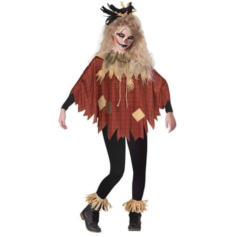Scary Kid's Scarecrow Poncho Standard