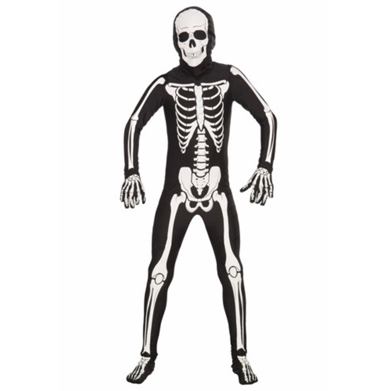 Skeleton Bone Skin Suit Kid's Costume Medium (8-10)