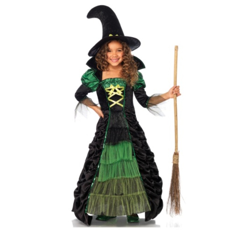 Storybook Green Witch Costume for Girls X-Small