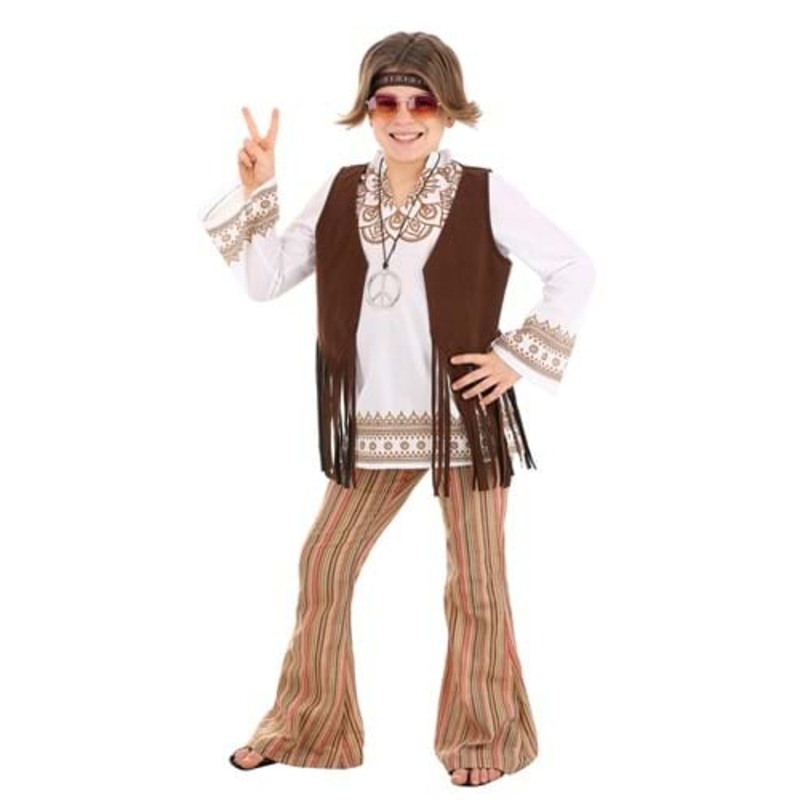 Woodstock Hippie Costume for Kids Small
