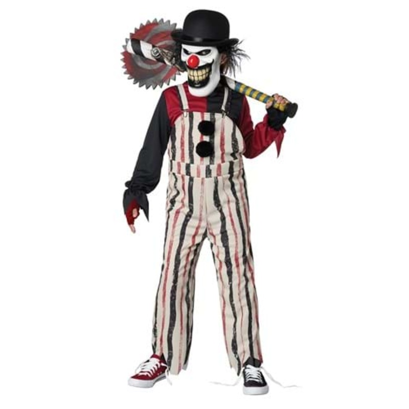 Carnival Creepster Clown Costume for Boys Medium