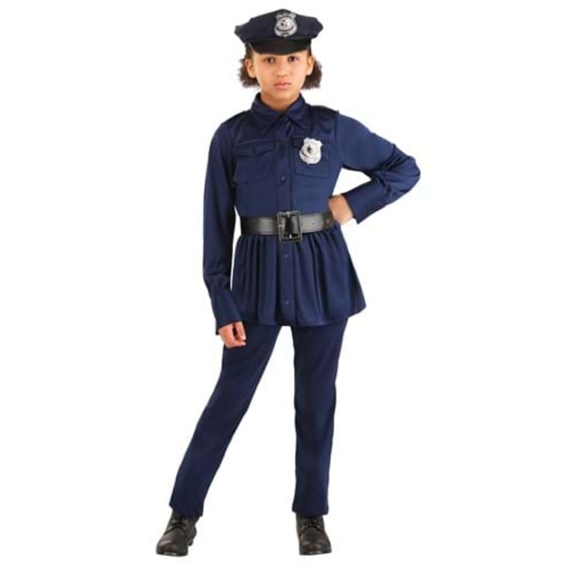 Cop Pants Costume for Girls Medium