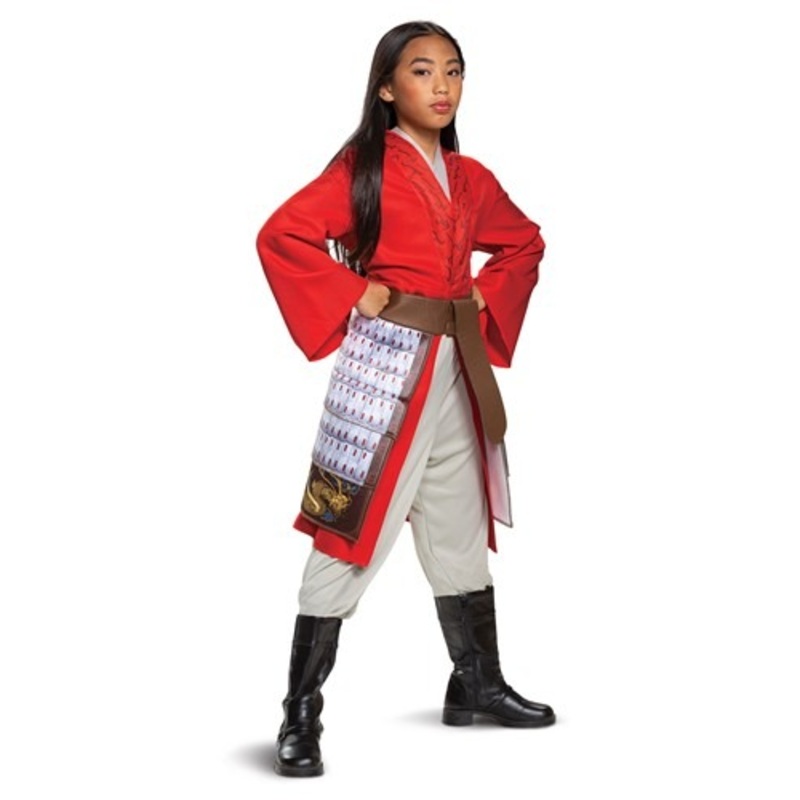 Deluxe Mulan Red Girl's Hero Costume 3T/4T