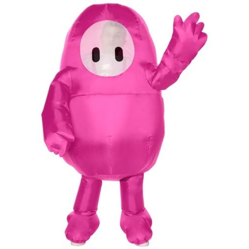 Girl's Fall Guys Pink Inflatable Costume Standard