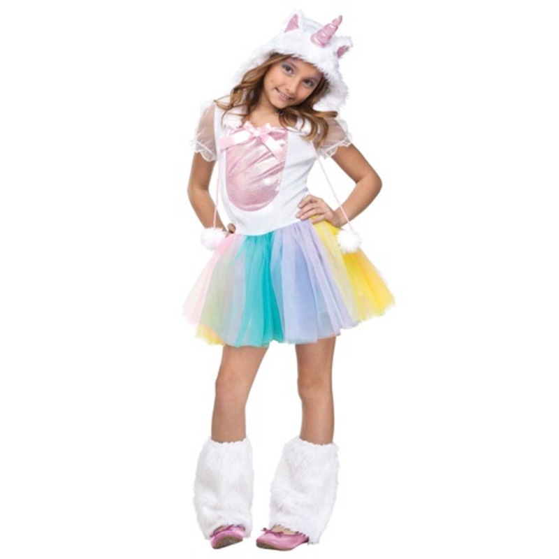 Girl's Rainbow Unicorn Tutu Costume Dress Medium (8-10)