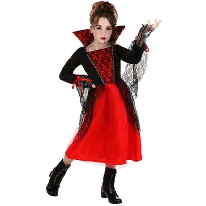 Girl's Regal Vampire Costume Dress Small/Medium