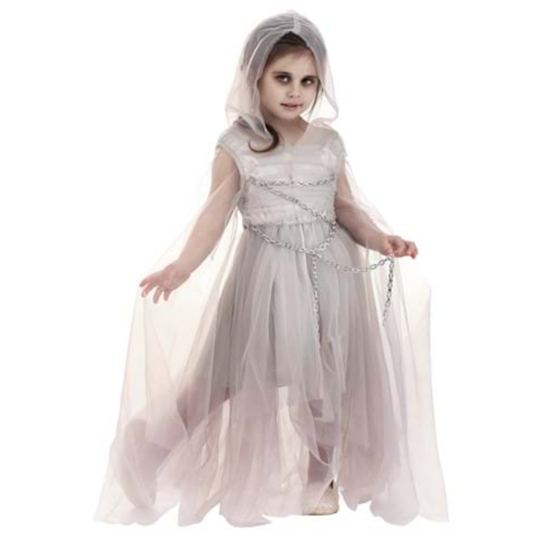Girl's Toddler Gossamer Ghost Costume Dress 4T