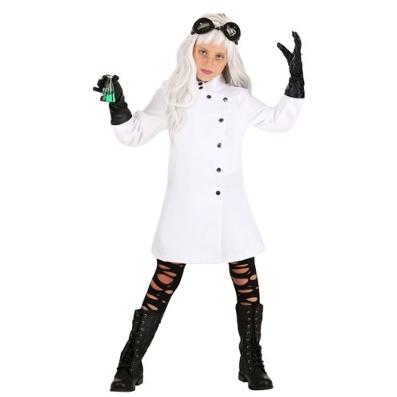Girls Mad Scientist Dress Costume for Kids Small