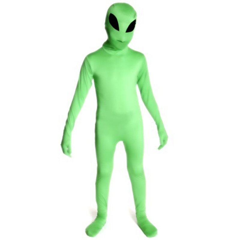 Glow Alien Morphsuit Costume for Kids Small