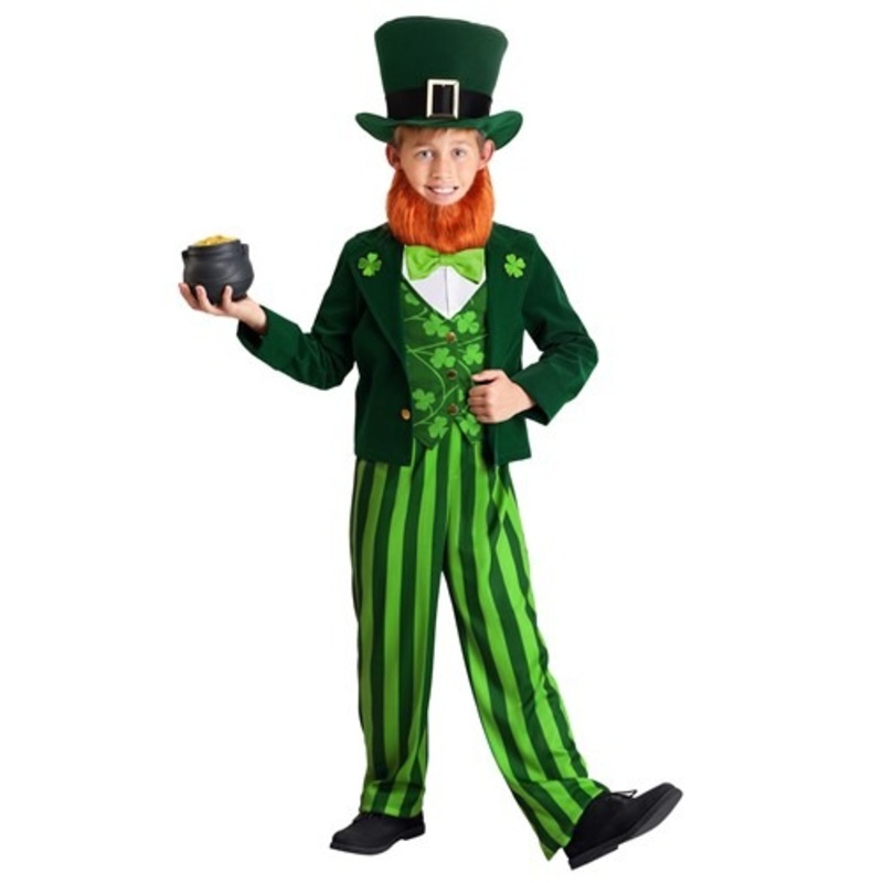 Kid's Clover Leprechaun Costume Small
