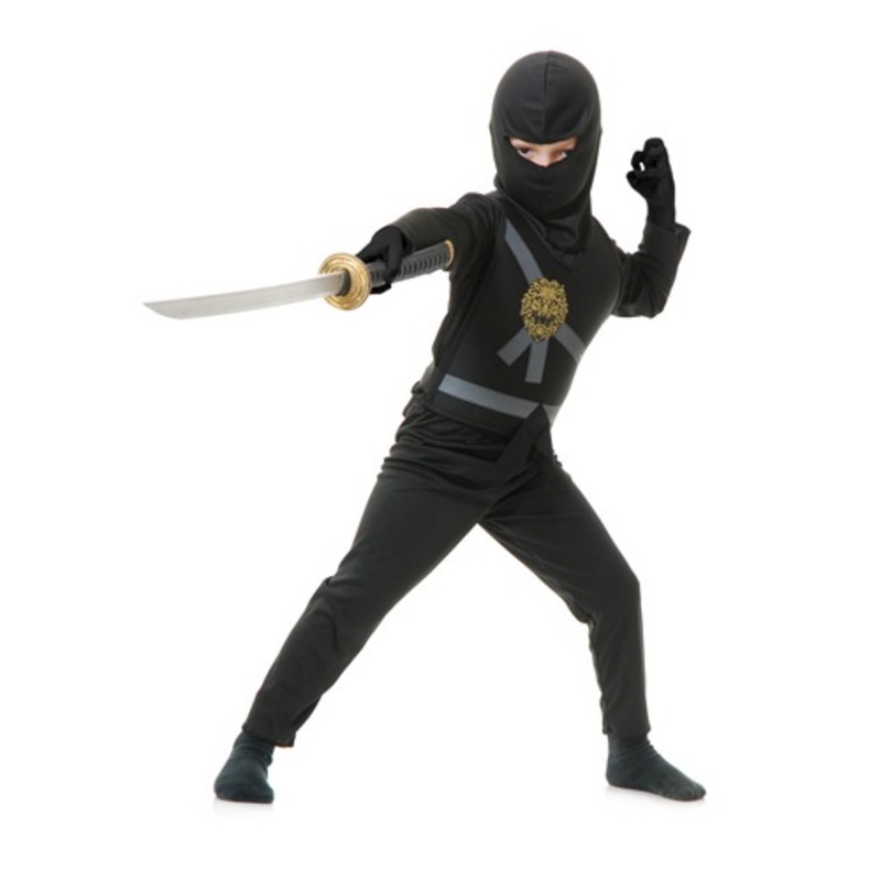 Ninja Master Black Costume for Kids X-Small (4-6)