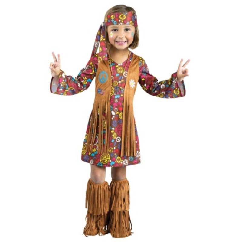 Toddler Peace & Love Hippie Girl's Costume Small (24 Mos