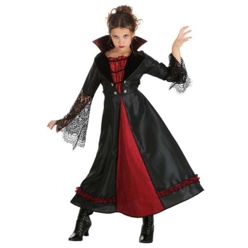 Victorian Vampiress Costume for Girls Small