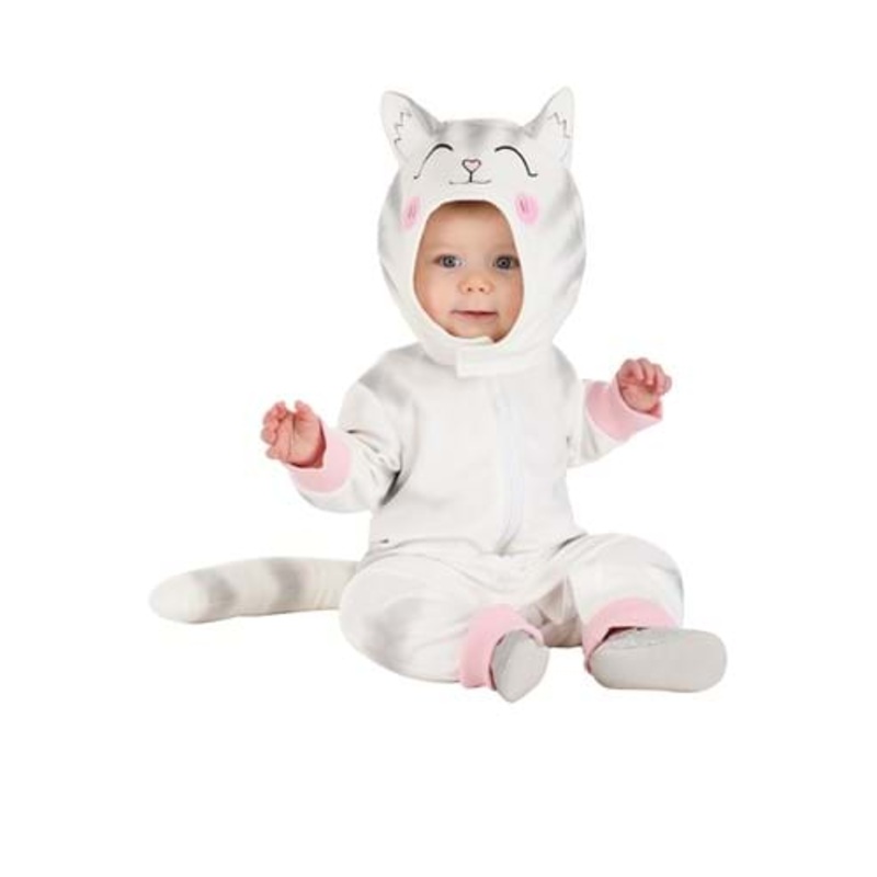 White and Gray Kitty Costume for Infants 0/3 Months