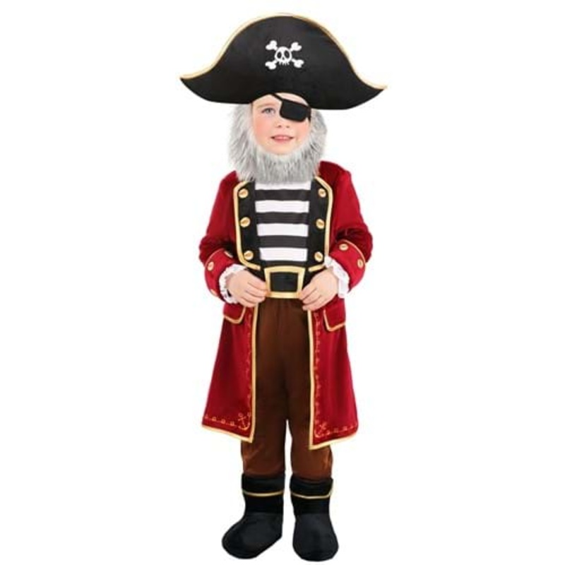 Boy's Captain Cutie Toddler Pirate Costume 2T