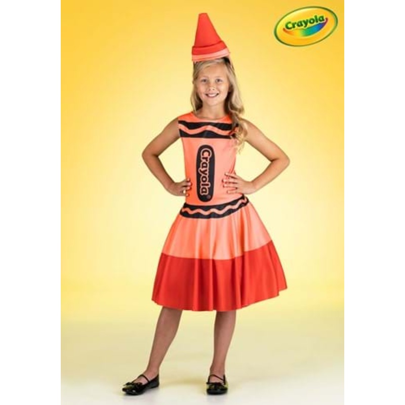 Girl's Red Crayon Costume Dress X-Small