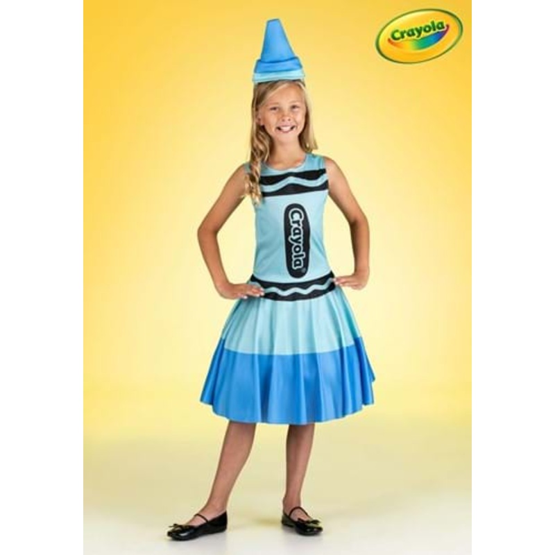 Kid's Blue Crayon Costume Dress  X-Small