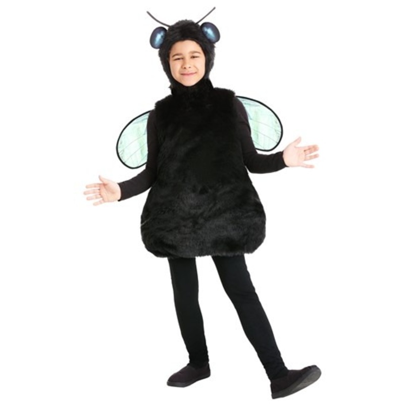 Kids Black Fly Costume Small
