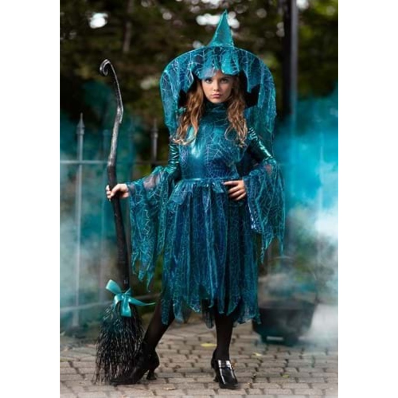 Moonlight Spider Witch Costume for Girls X-Small
