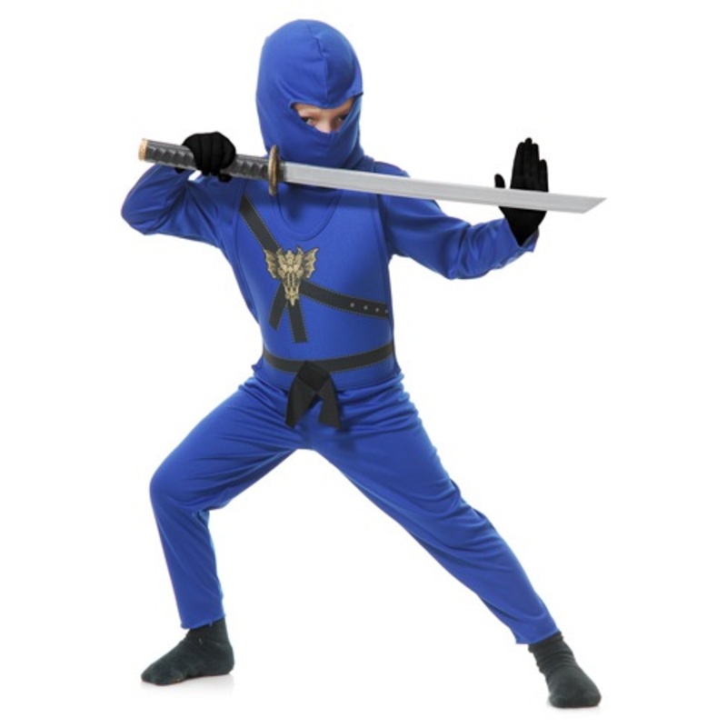 Ninja Master Warrior Kids Blue Costume X-Small (4-6)