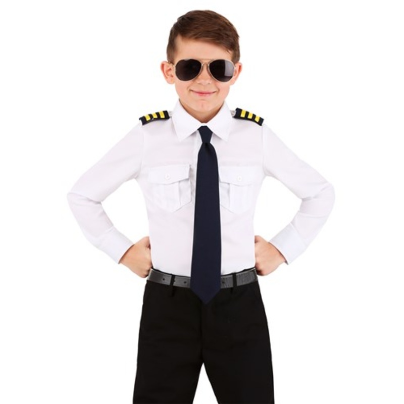Pilot Shirt Kid's Costume Small
