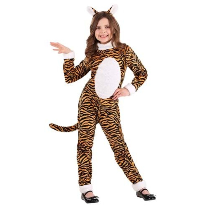 Tigress Onesie Costume for Girls X-Small