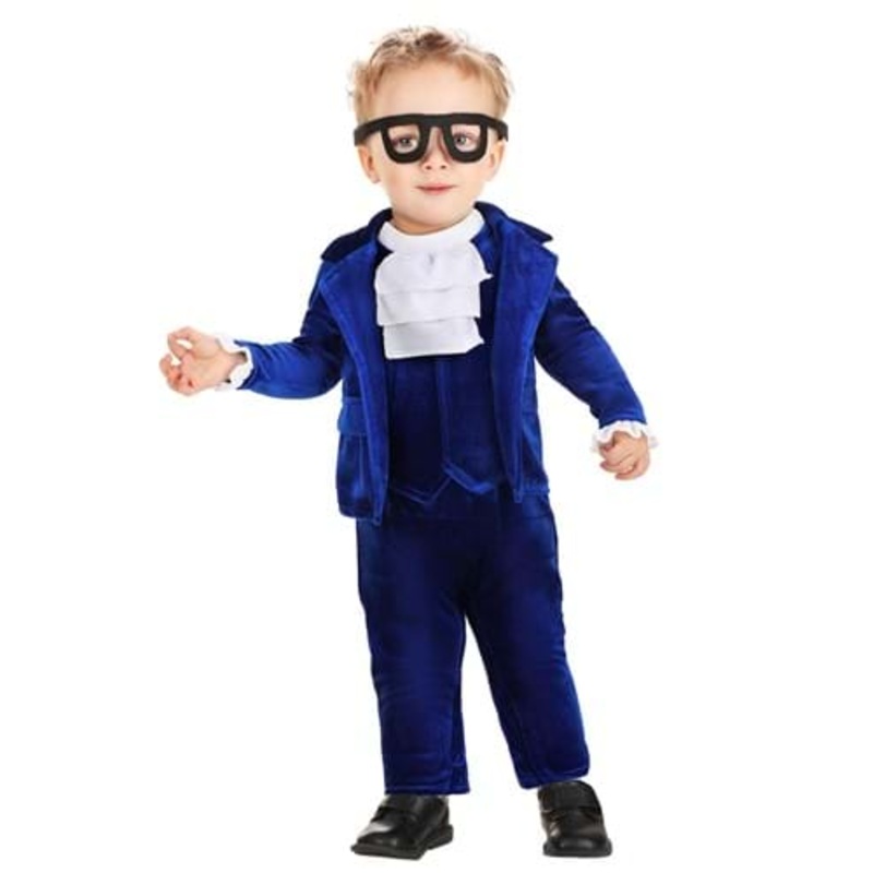 Boy's 60s Blue Swinger Toddler Costume 2T