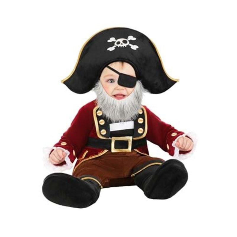 Boy's Captain Cutie Infant Pirate Costume 0/3 Months
