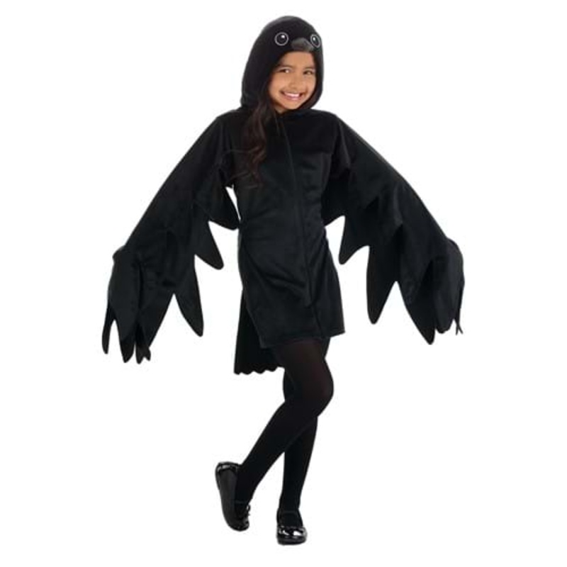 Girl's Classy Crow Costume Dress Medium
