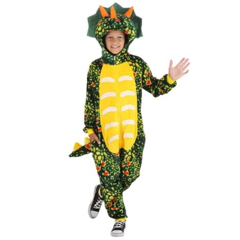 Green Triceratops Onesie for Toddler and Kids 2/3 yrs