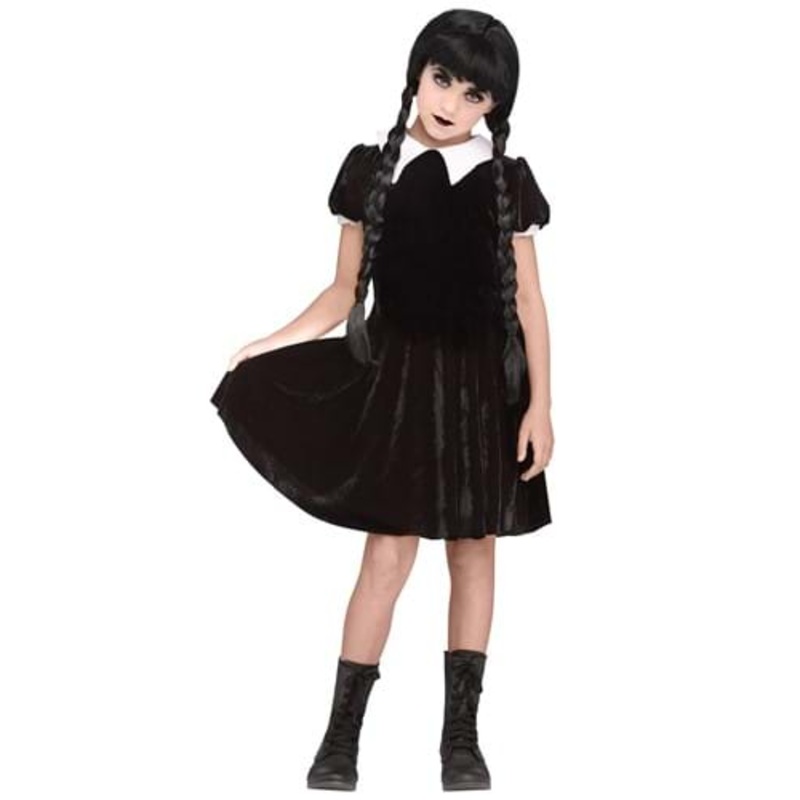 Kid's Gothic Girl Costume Dress Medium