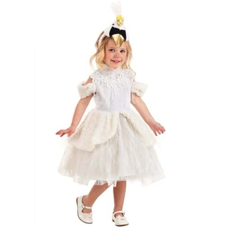 Toddler Deluxe Swan Costume Dress for Girls 2T
