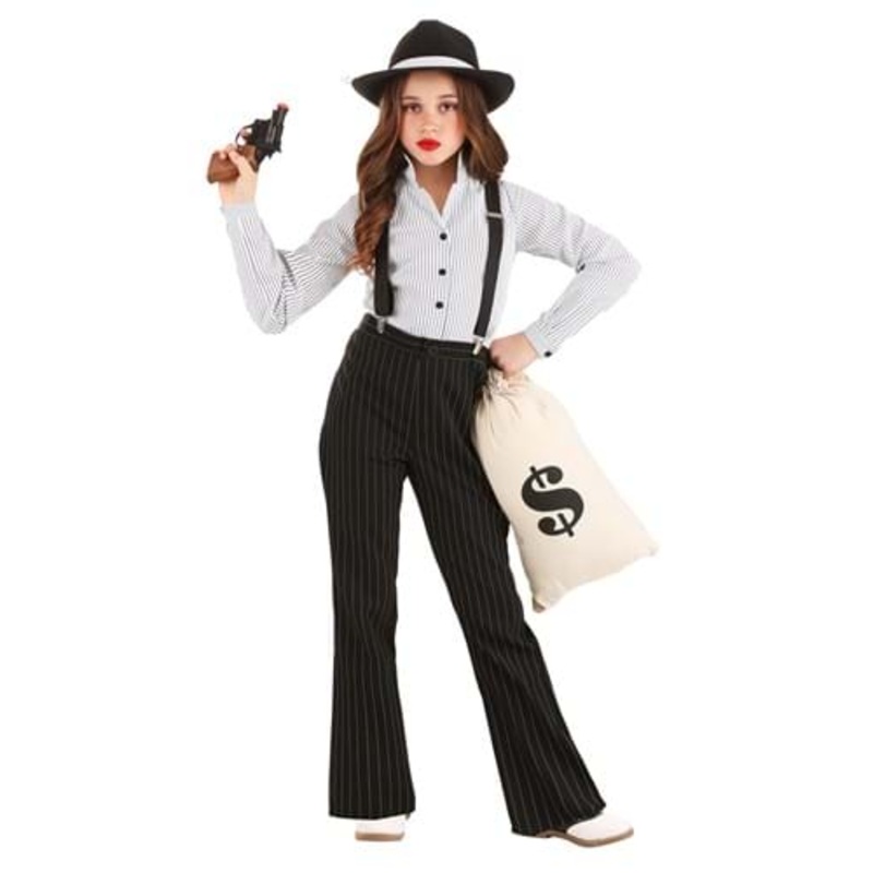 1920s Gangster Lady Costume for Girls Small